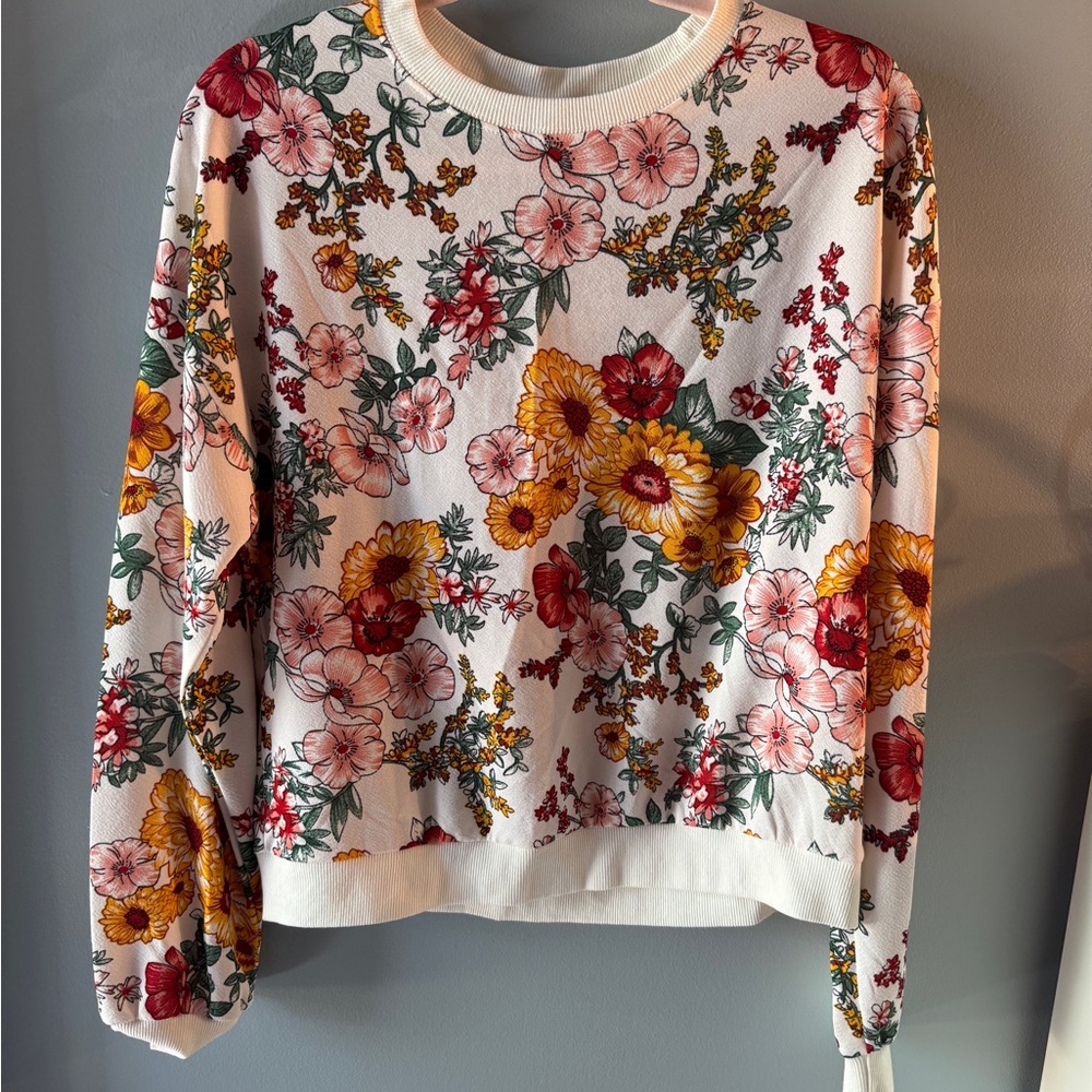 Floral Print Sweatshirt